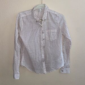 purple polkadot blouse vintage fashion going out button up hood core long sleeve